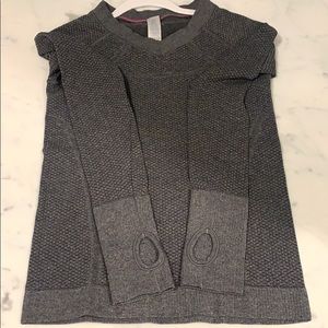 Lululemon Ivivva Girls Gray Tech Top